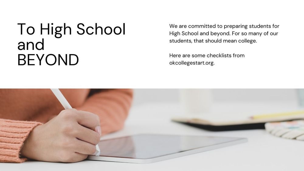 To high school and beyond