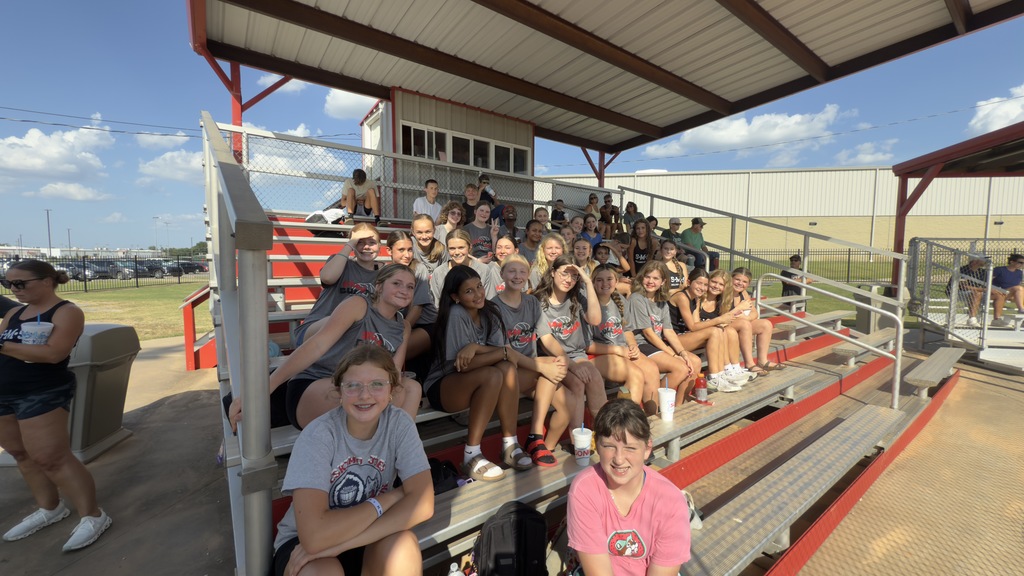 VOLLEYBALL & CHEER SUPPORTING SOFTBALL