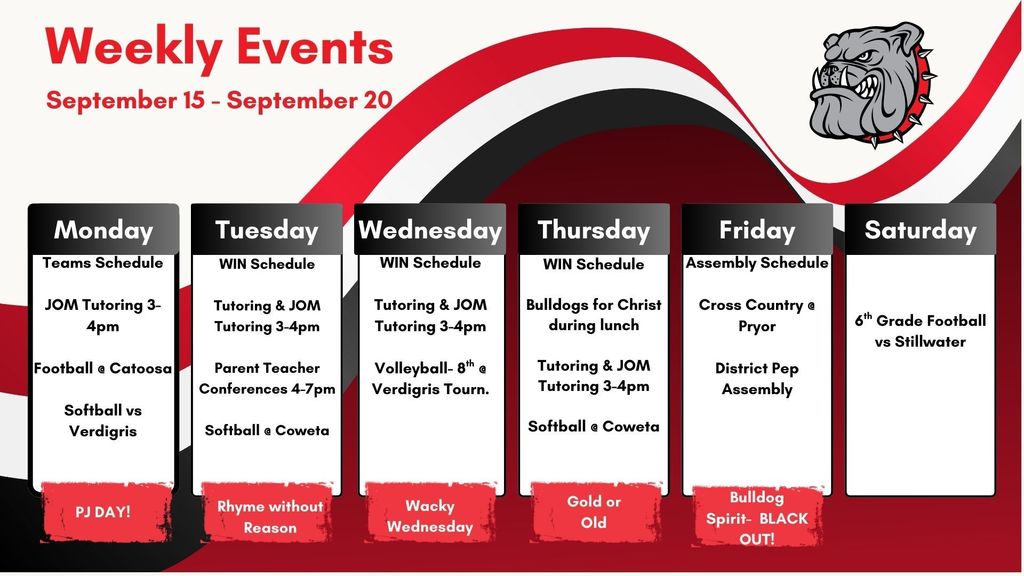 weekly events