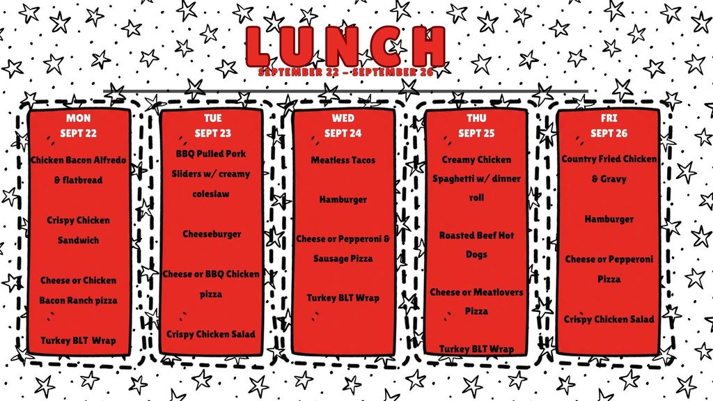 LUNCH MENU