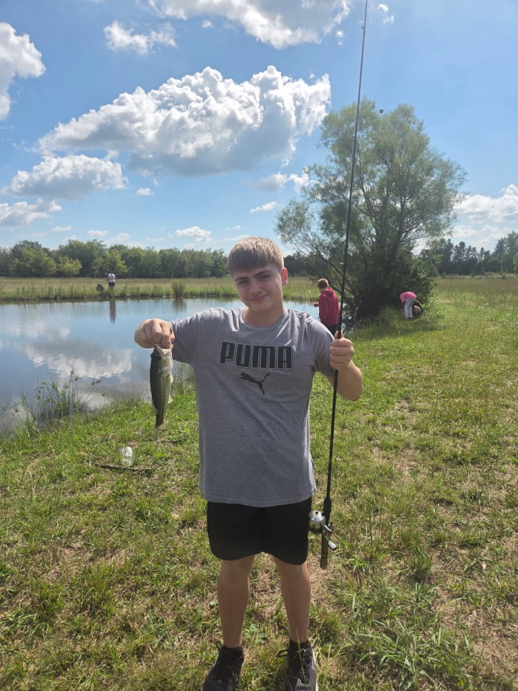 students catching fish 