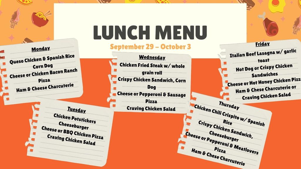 lunch menu