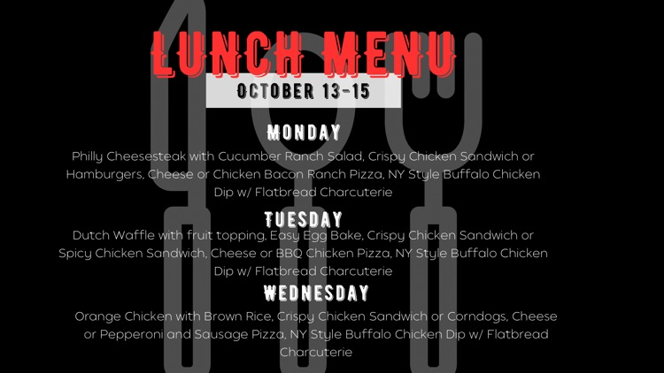 lunch menu