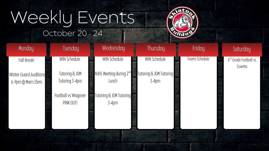 WEEKLY EVENTS