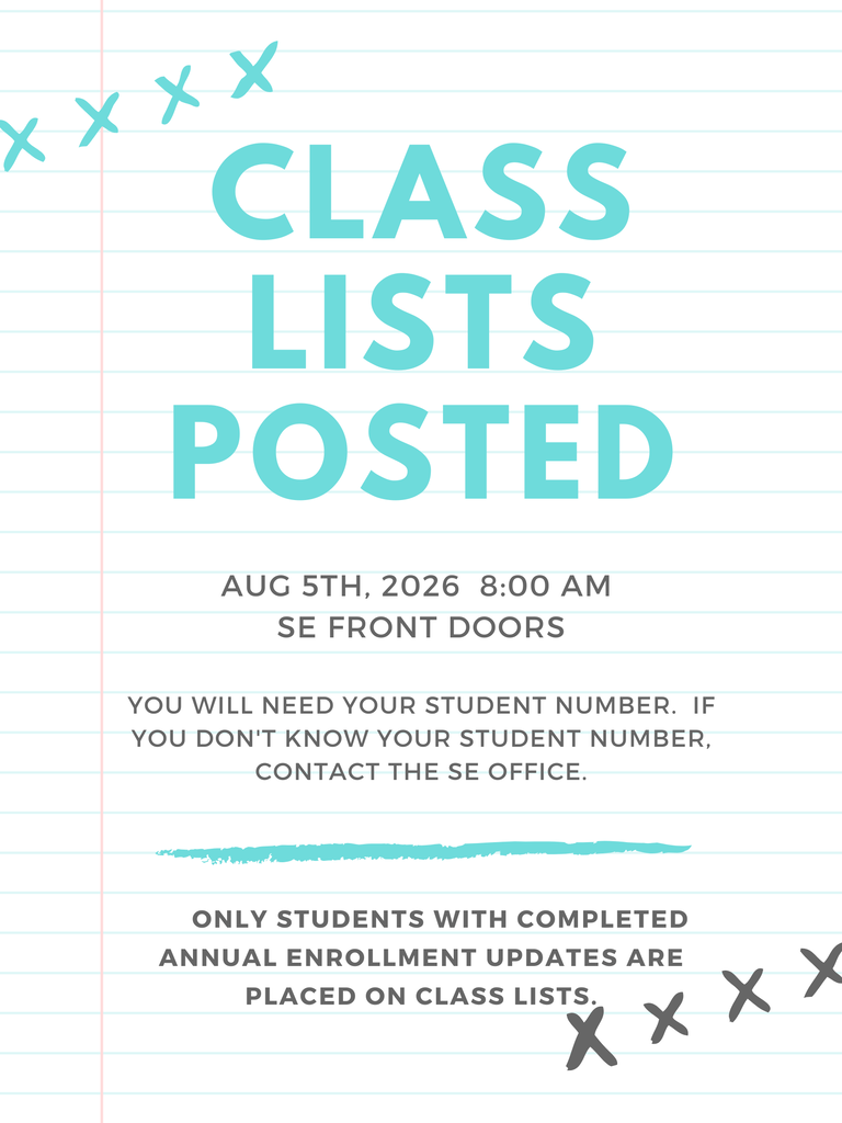Class Lists Posted Flyer