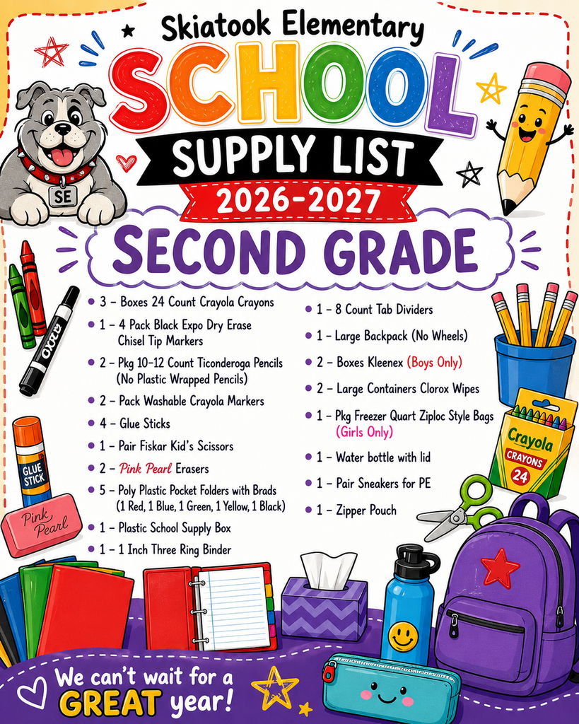 Second Grade Supply List