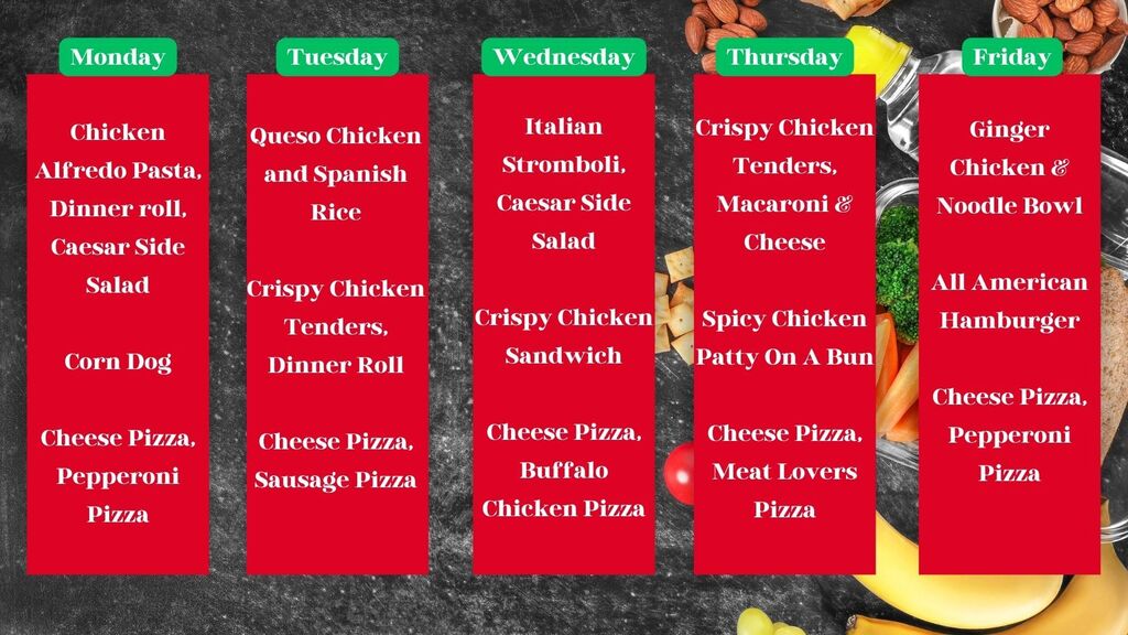 LUNCH MENU