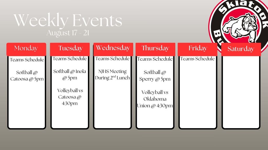 WEEKLY EVENTS