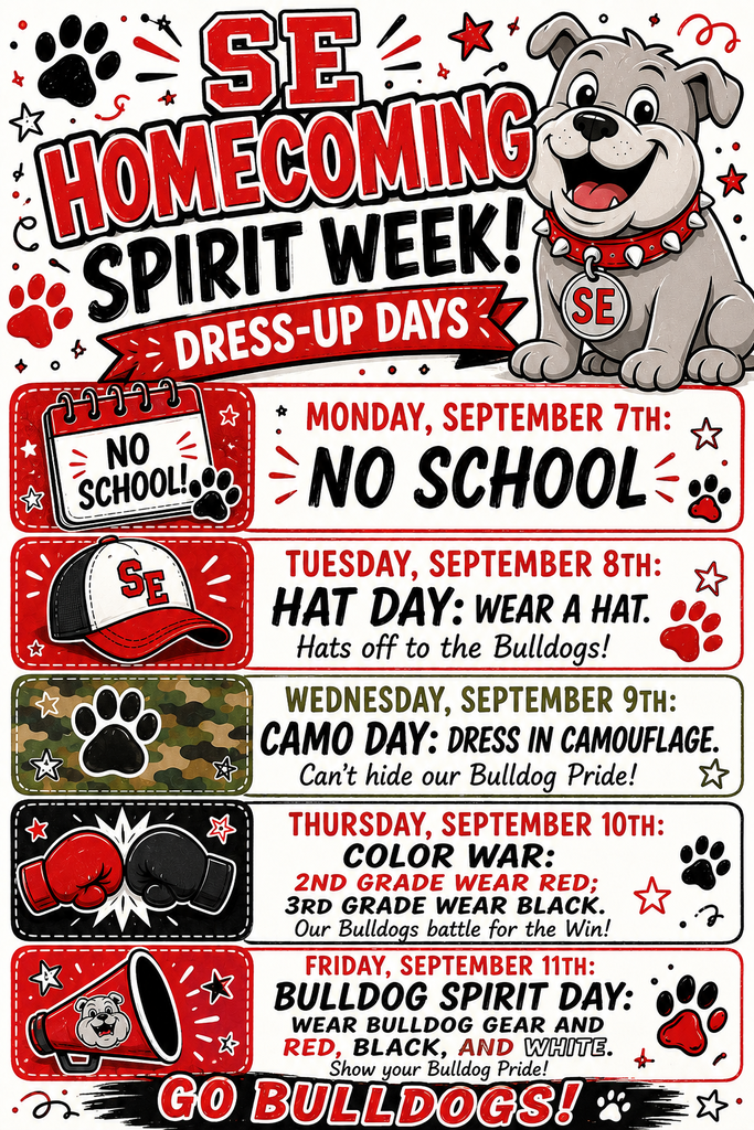 SE Spirit Week Dress-Up Days