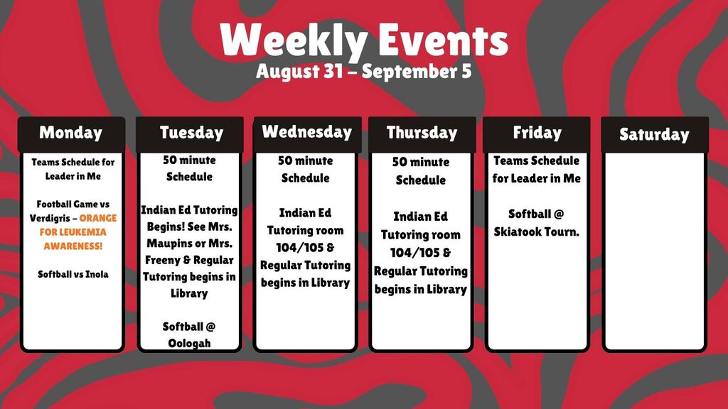 weekly events