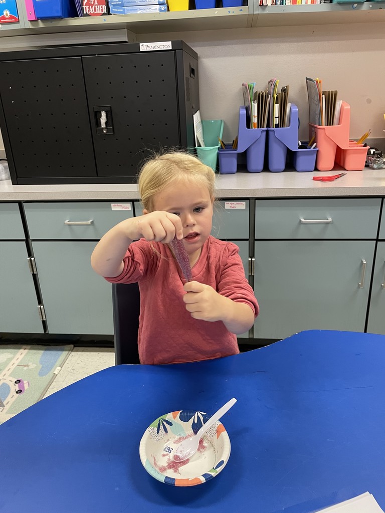 Kinders playing with slime