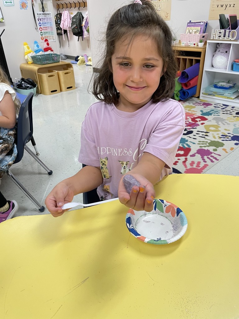 Kinders playing with slime