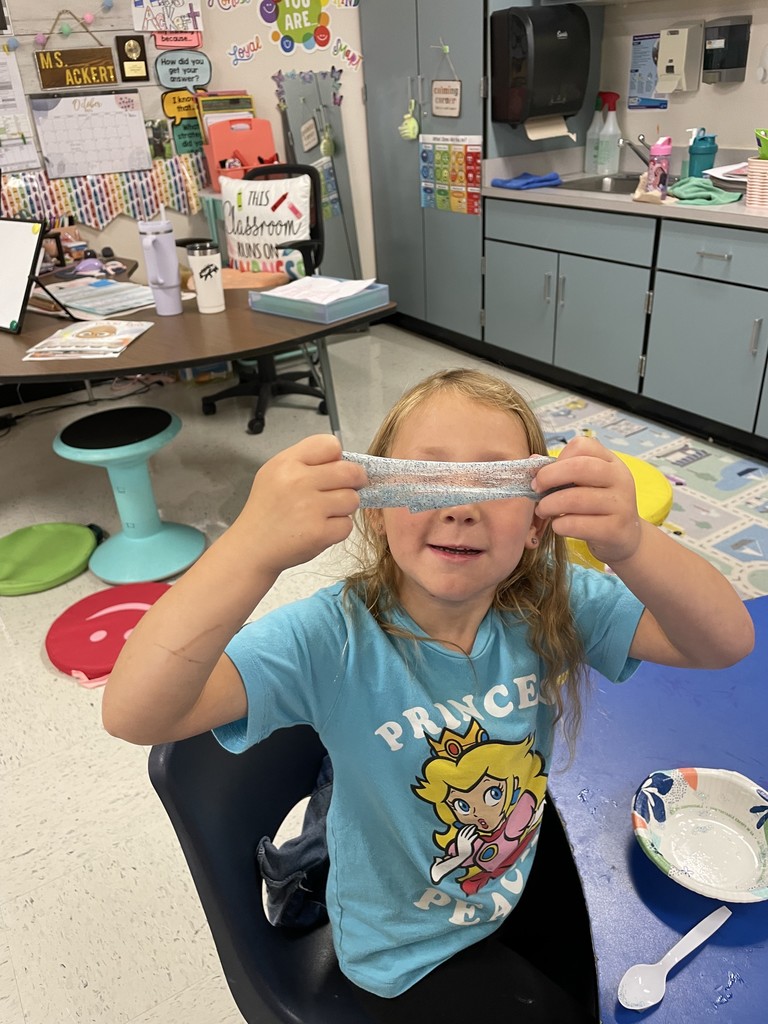 Kinders playing with slime