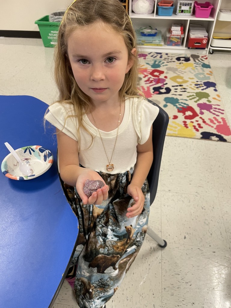 Kinders playing with slime