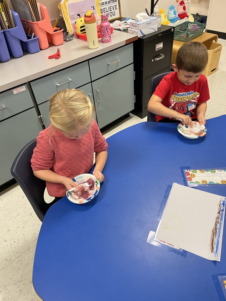 Kinders playing with slime