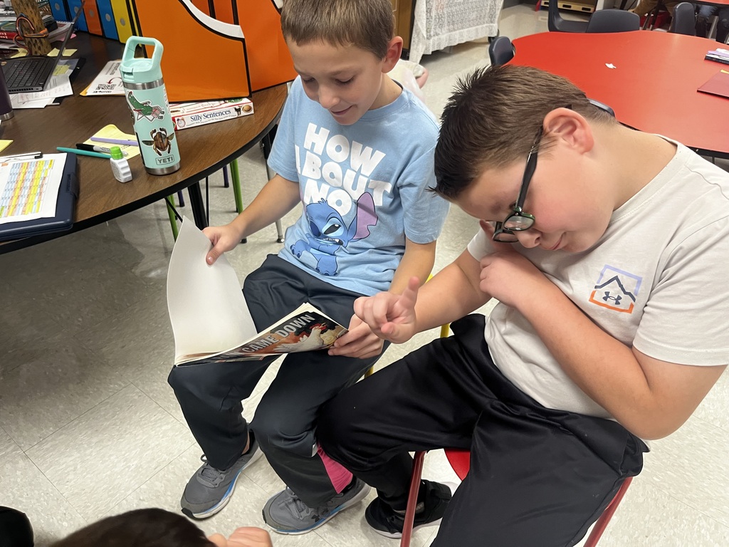 Reading about weather together!