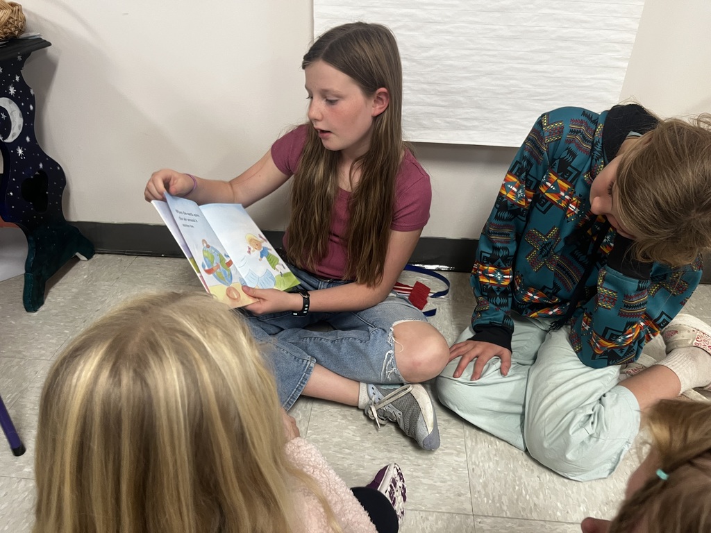 Reading about weather together!