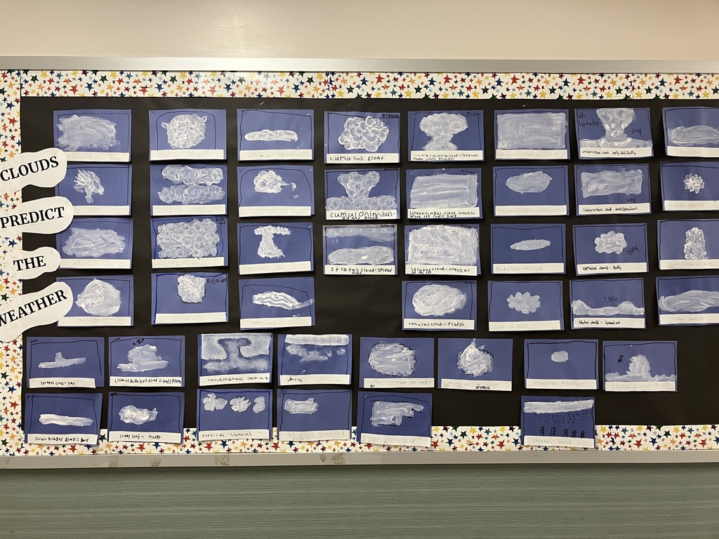 Our students are learning all about weather and prepping for our WPTZ weather morning on 10/24! 