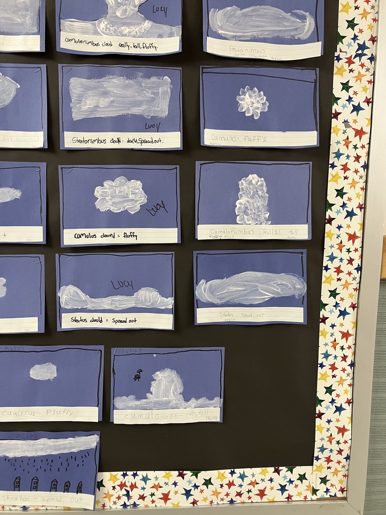 Our students are learning all about weather and prepping for our WPTZ weather morning on 10/24! 