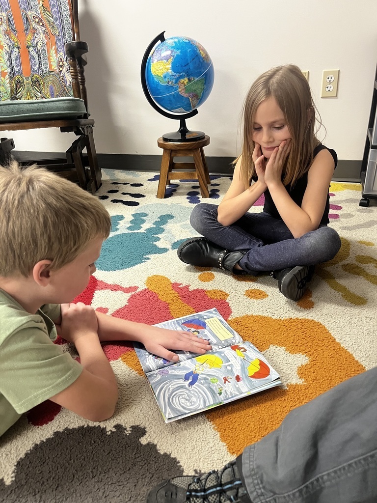 Reading about weather together!