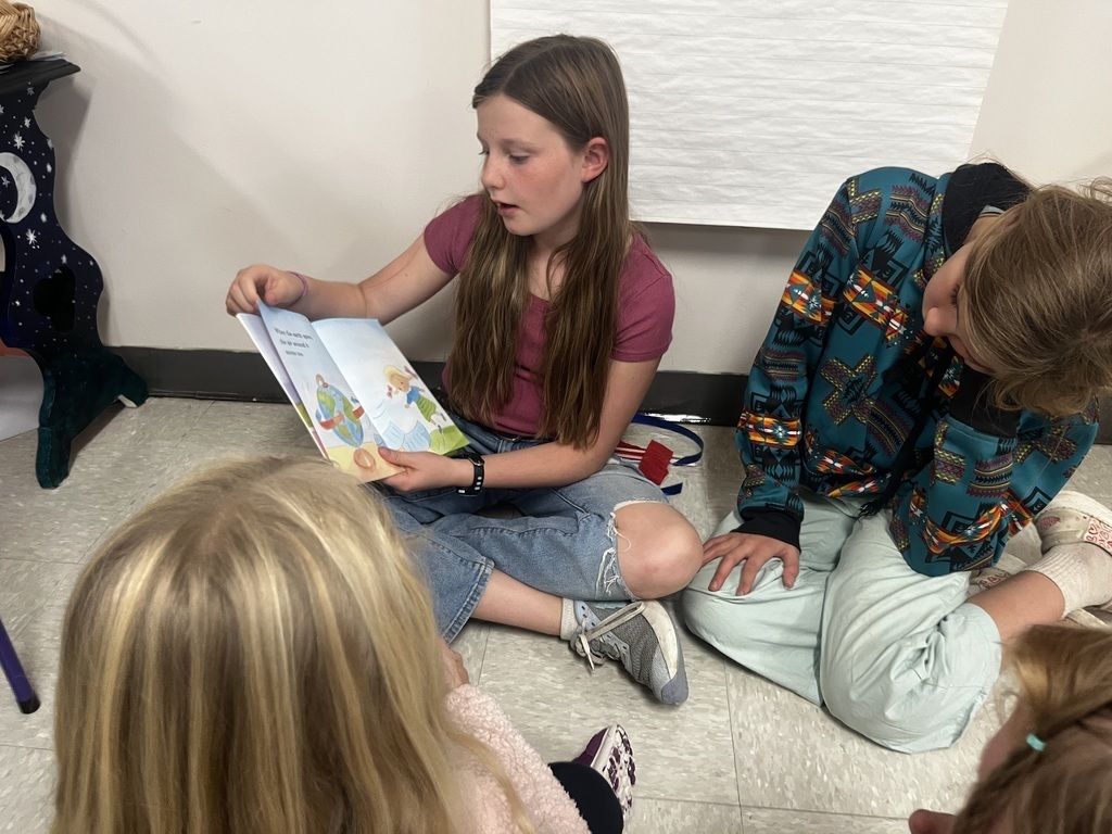 Reading about weather together!
