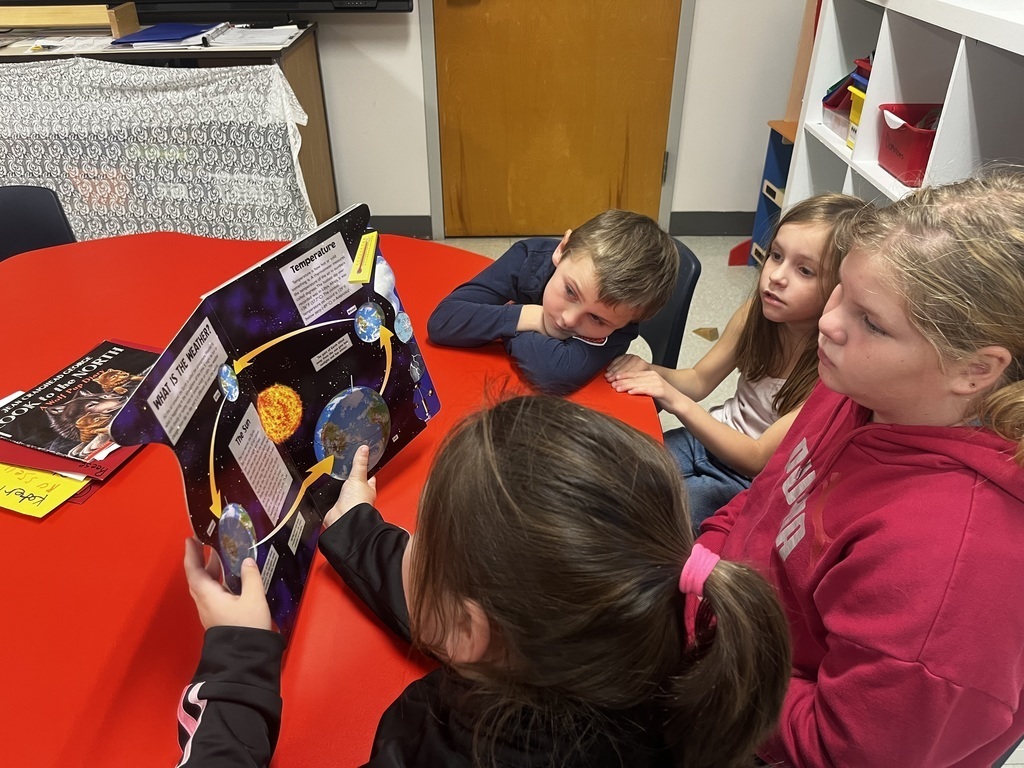 Reading about weather together!