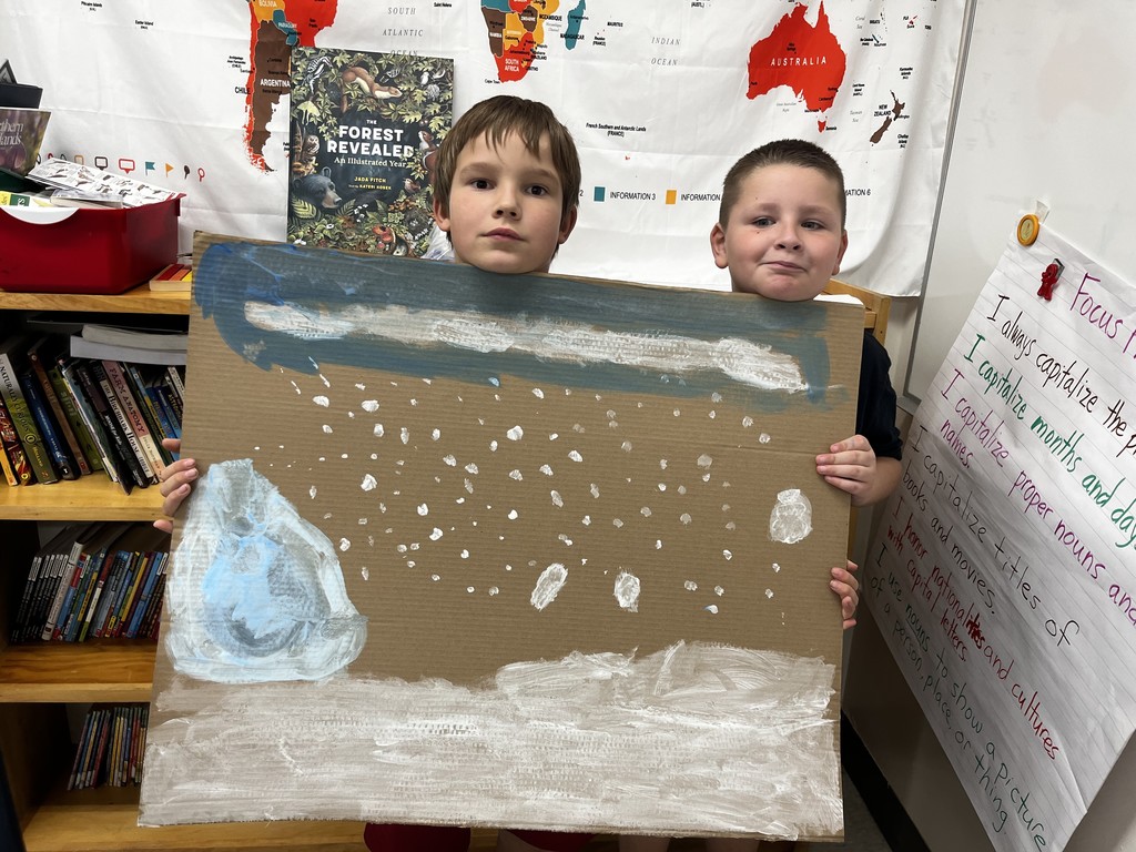 Making props for the weather report!