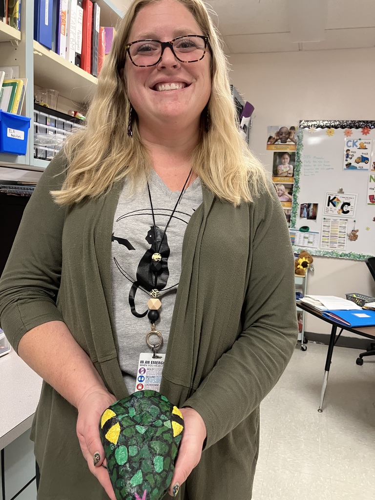 K-6th-grades painted rocks, which will be used to create our BVS school snake project this spring! 