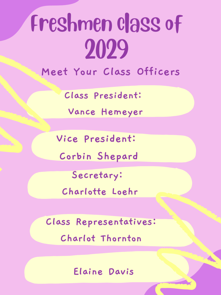 Class Officers for class of 2029!