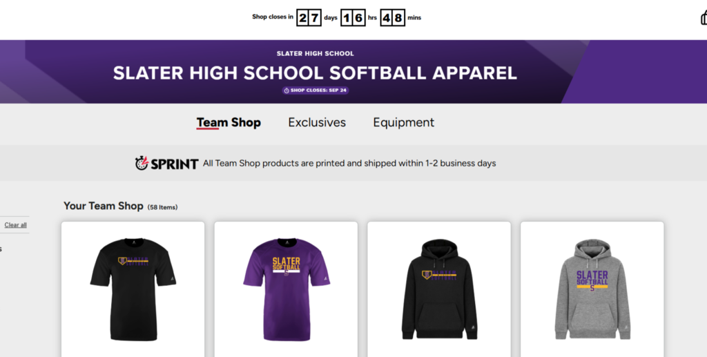 SHS Softball Store