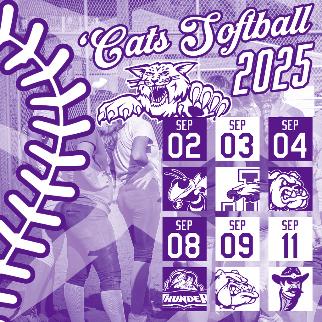 'Cats Softball begins TOMORROW September 2nd, versus Glasgow!!