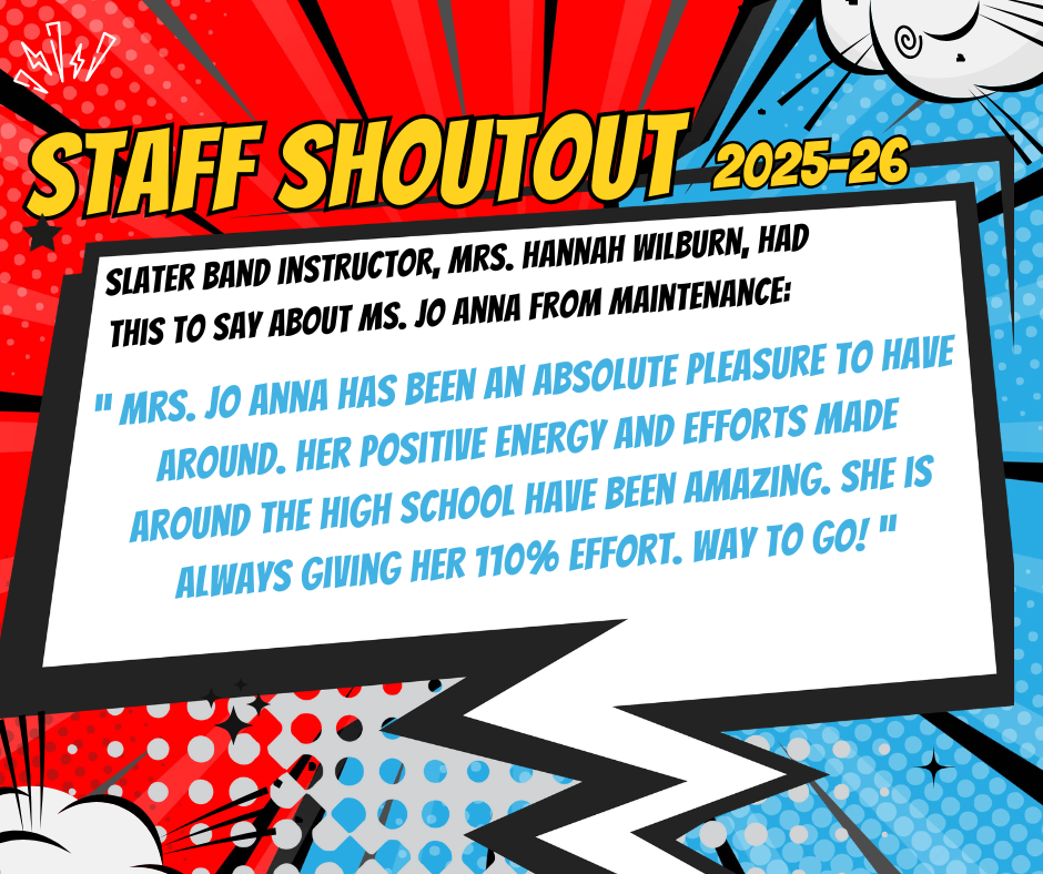 Mrs. Johanna has been an absolute pleasure to have around. Her positive energy and efforts made around the high school have been amazing. She is always giving her 110% effort. Way to go!