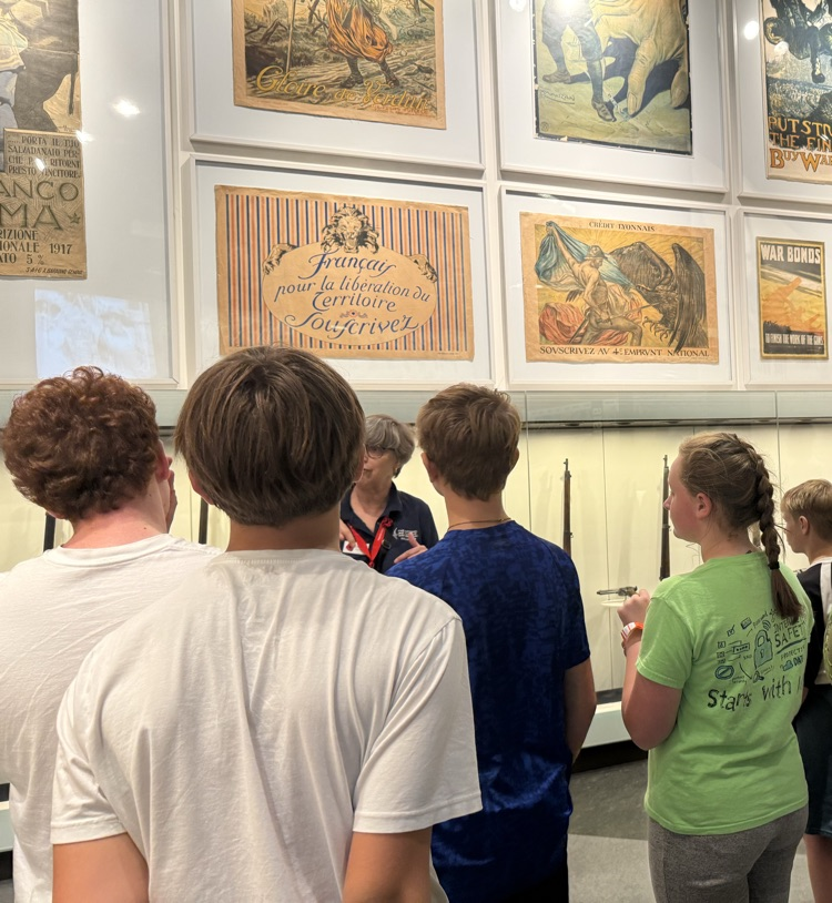 Last week the 7th Grade class took a field trip to Kansas City to visit the National World War I Museum. They had a great day of learning about the past! 