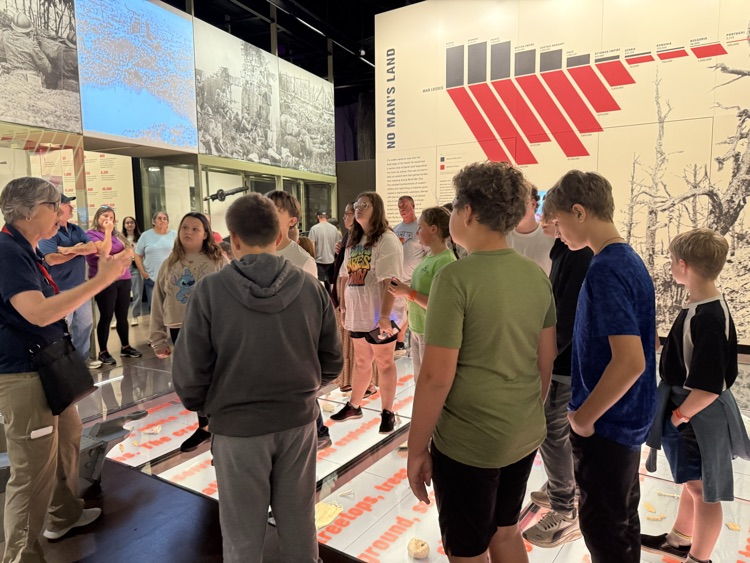 Last week the 7th Grade class took a field trip to Kansas City to visit the National World War I Museum. They had a great day of learning about the past! 