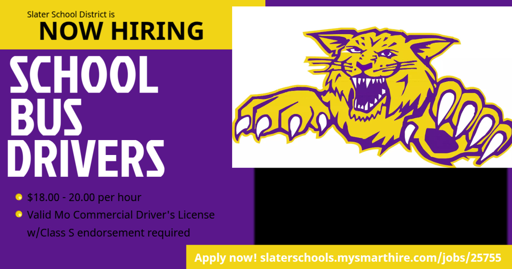 Slater School District is Hiring Bus Drivers!