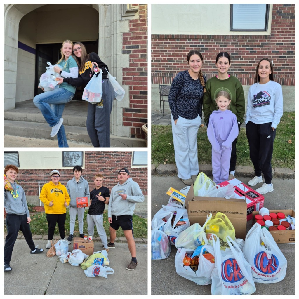 NHS hosted their Annual Trick or Treating for the Food Pantry last week and were able to deliver the collected donations this morning. Thank you to the patrons of Slater who participated in this project!