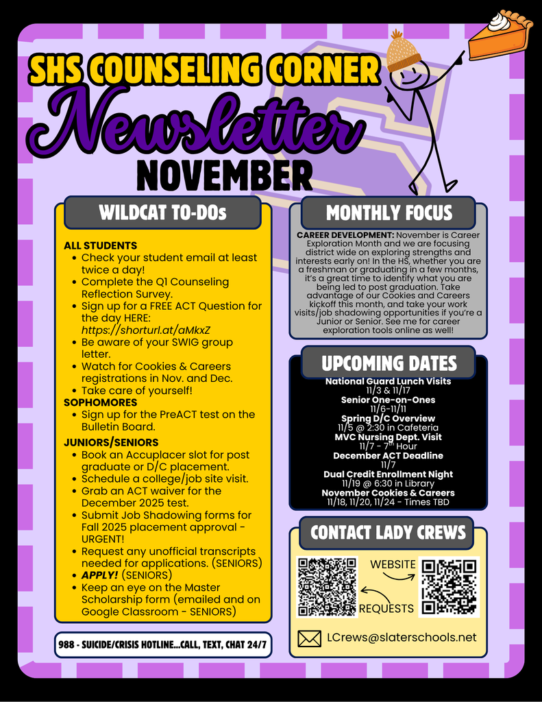 Check out this month's HS Counseling Corner Newsletter!