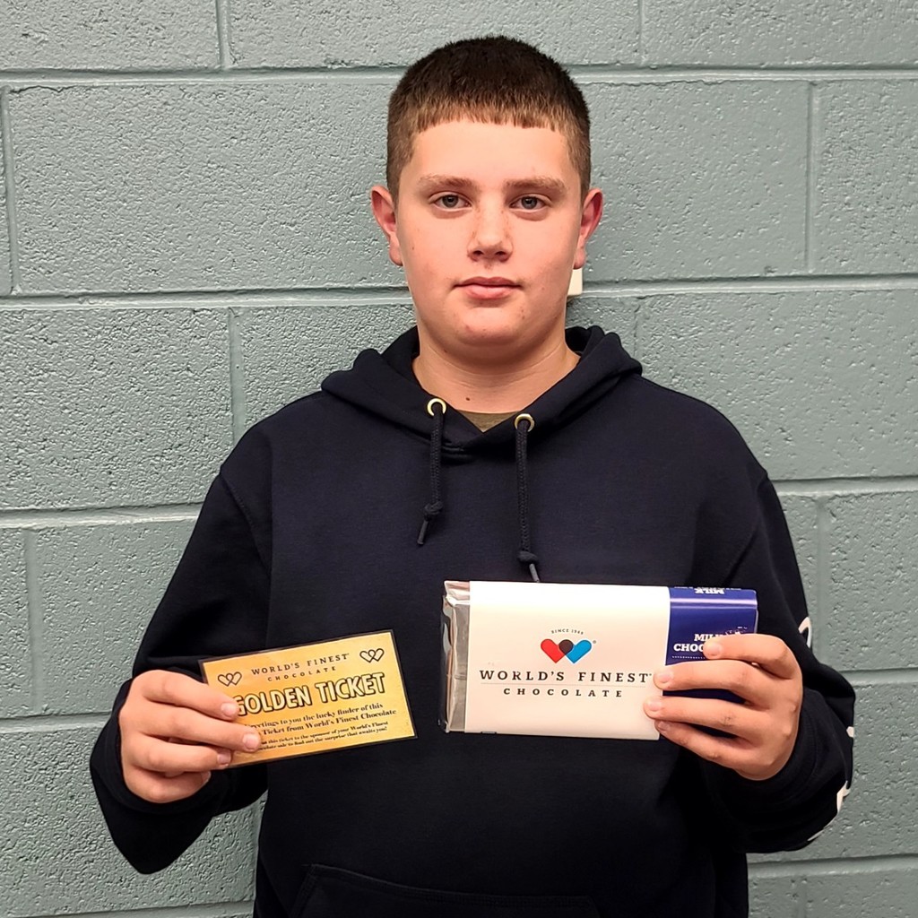 Chase and his golden ticket. 