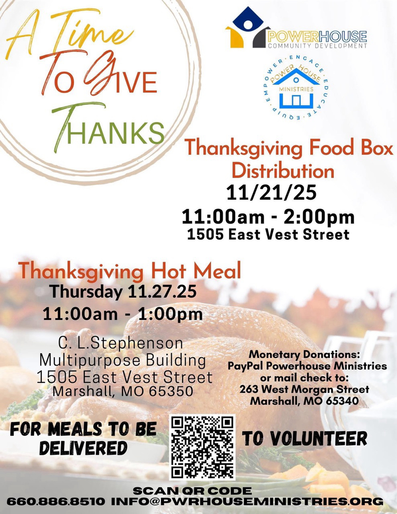 Powerhouse Ministries will be delivering hot meals on Thanksgiving Day.