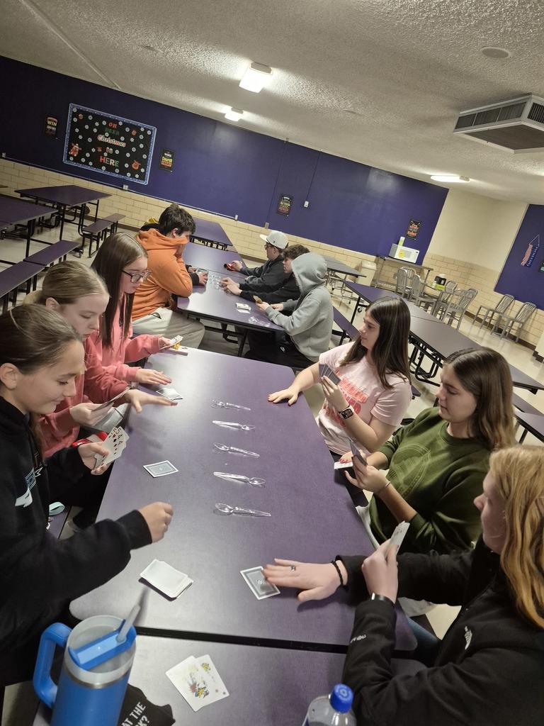 National Honor Society members met in the Cafeteria last night for their annual Christmas gathering, complete with a sock exchange, breakfast for dinner and rounds of cards. Happy Holidays from Slater NHS!