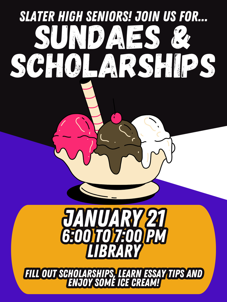 Seniors & Parents! Join us for a quick Q&A + how to on all things SCHOLARSHIPS this Wednesday evening. No matter your post graduation plans, stop by for info and ice cream! 