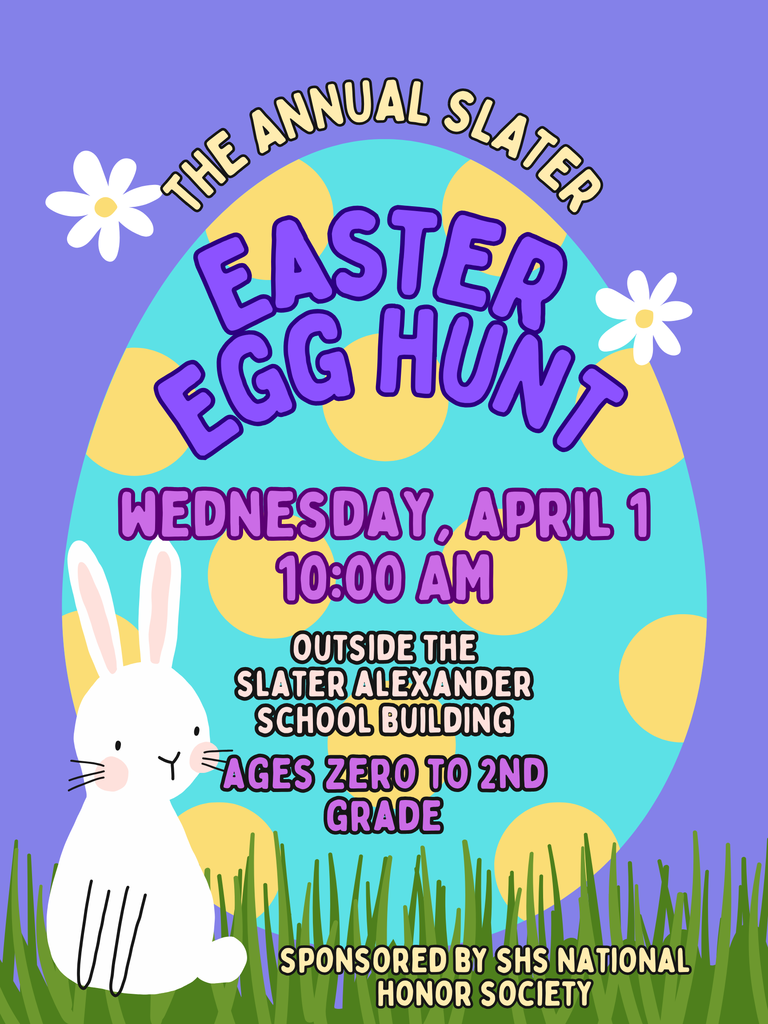 Save the date, Slater egg hunters!