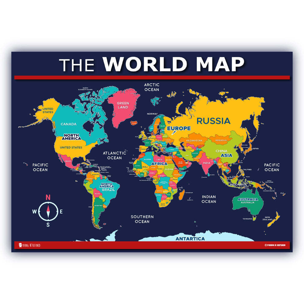 Photo of a map of the world