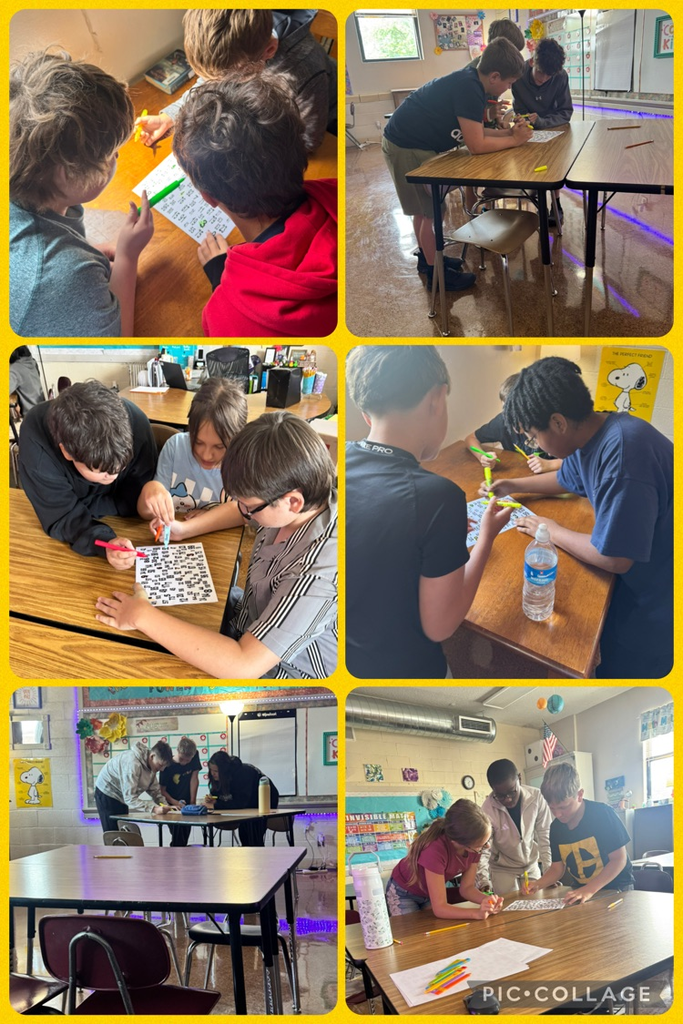 JH students worked together on an activity two different times in order to determine what it looks like to work well in a group and set the expectations for working in groups for the year. 