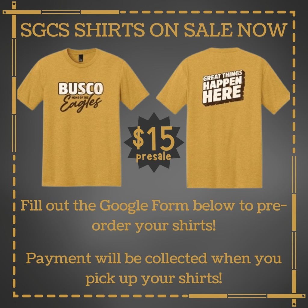 SGCS shirts for sale Ad!