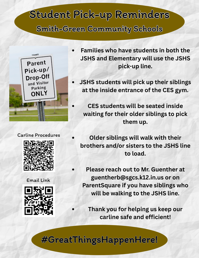 Student Pick-up Reminders