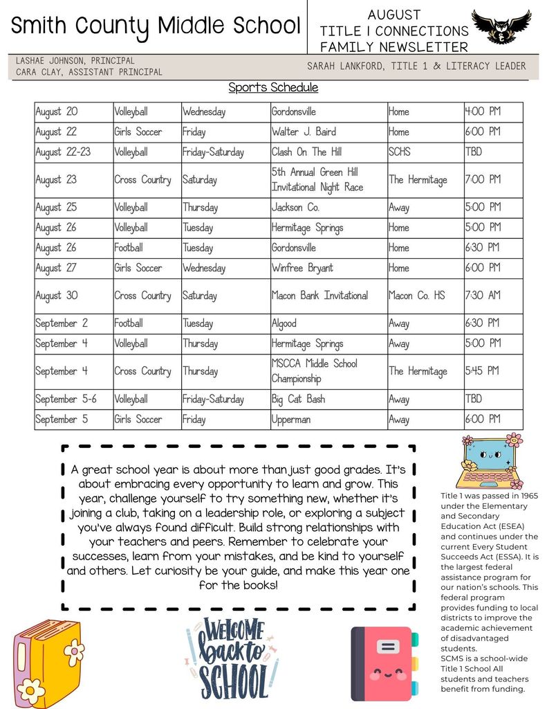 August Newsletter