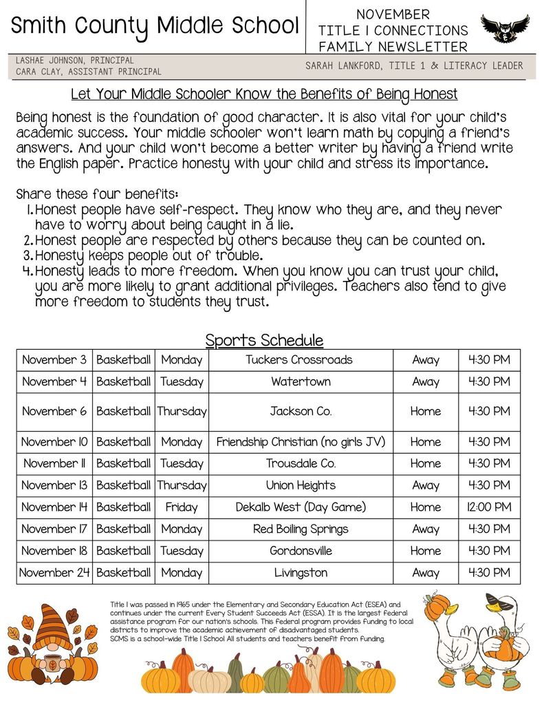 November Newsletter