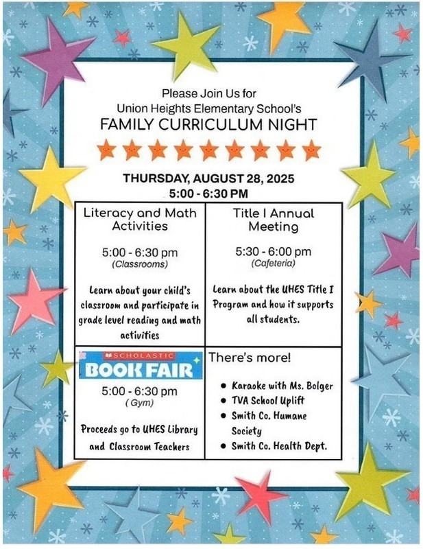 curriculum night flyer