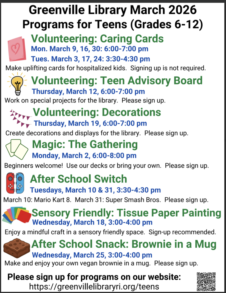 Greenville Library March 2026